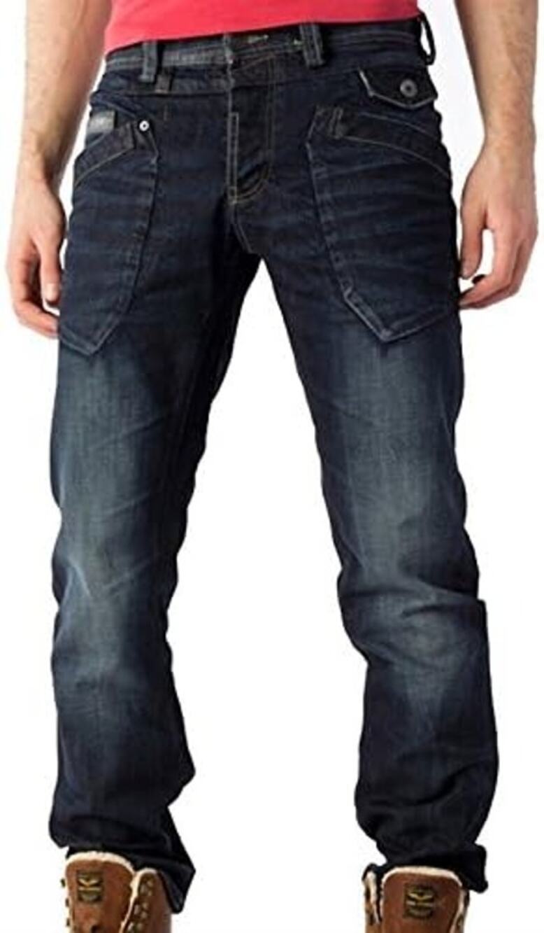 PME Legend Aviator Straight Leg Jeans Low Rise Ankle Classic Denim Blue 34x32